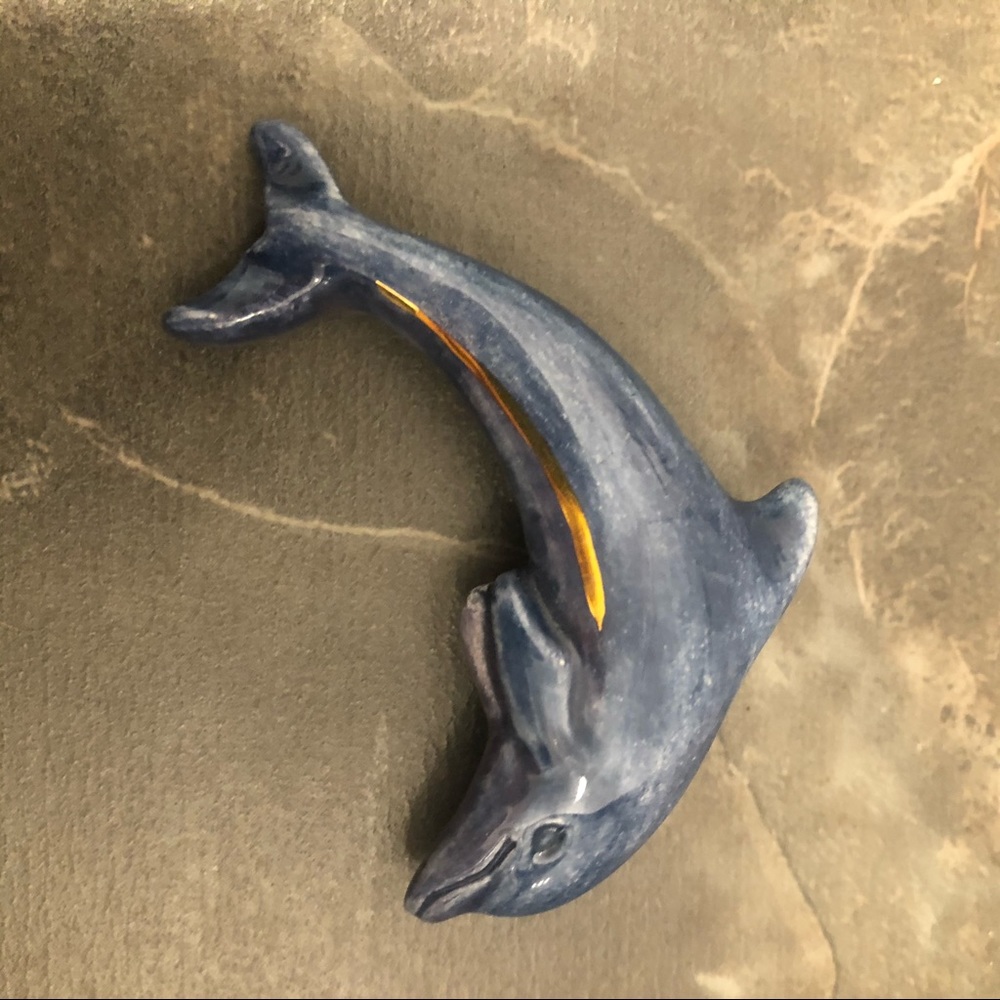 Dolphin pin, handmade